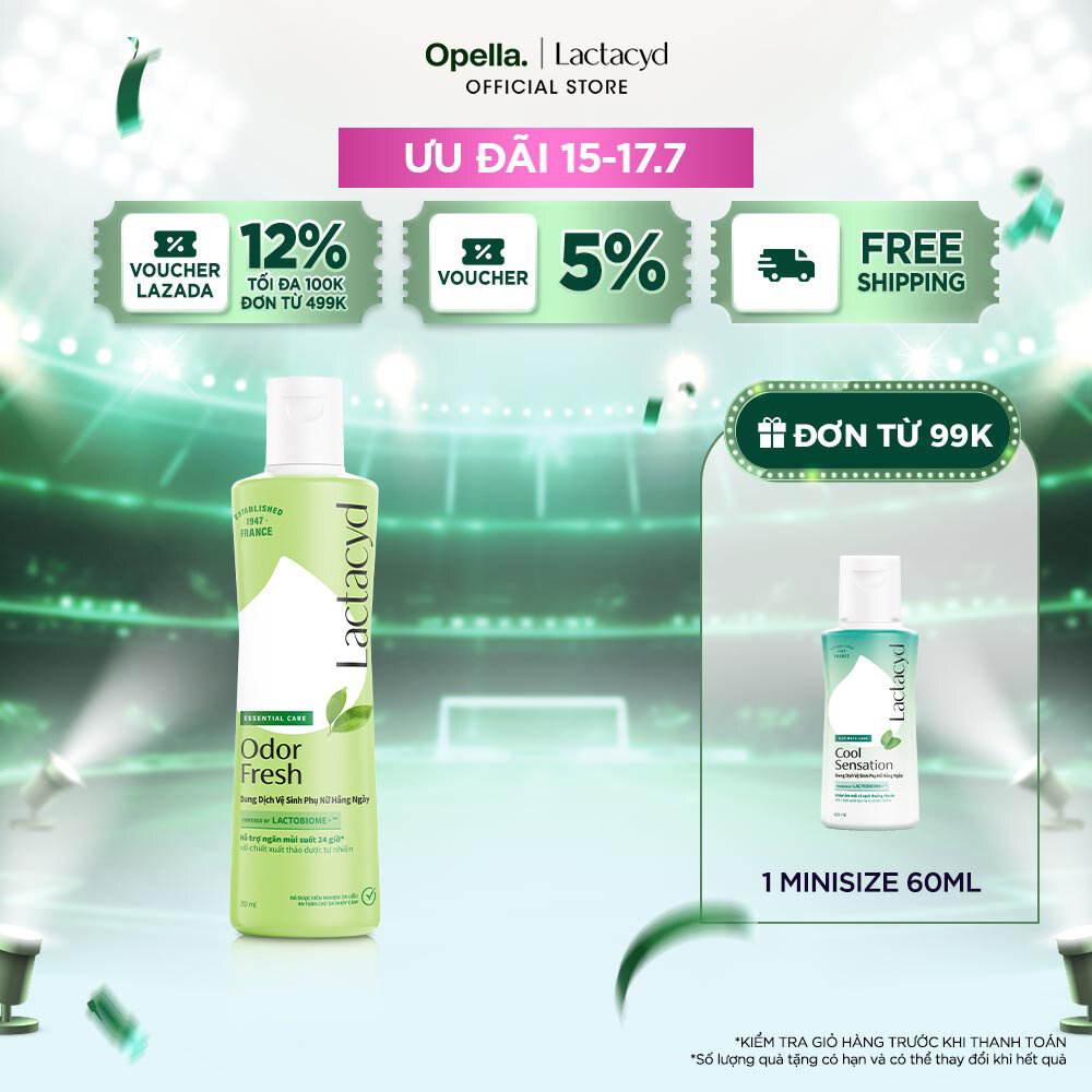 Dung Dịch Vệ Sinh Phụ nữ Lactacyd Odor Fresh Ngăn Mùi 24H 250ml