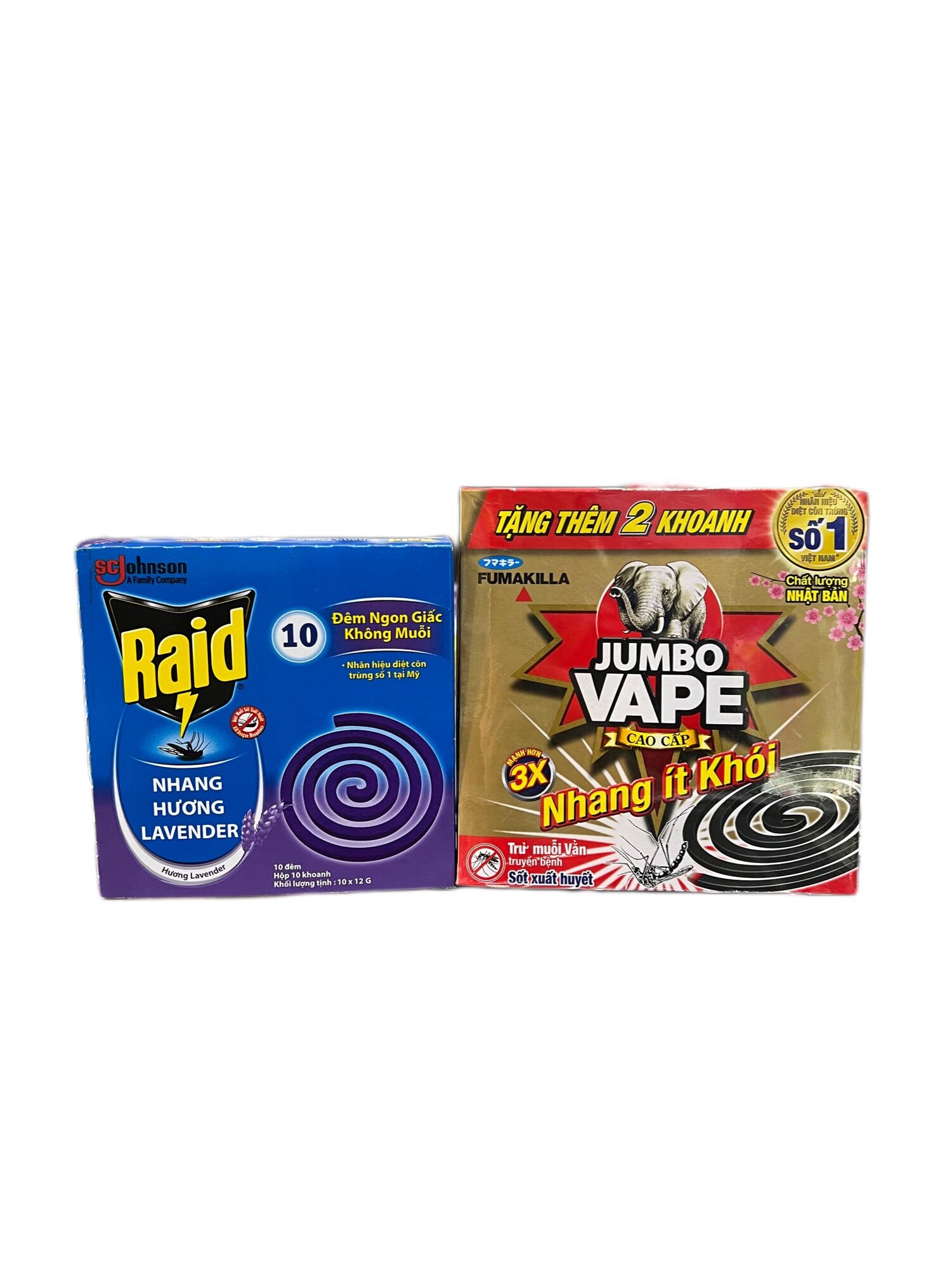 Nhang trừ muỗi jumbo 222g - raid hương lavender