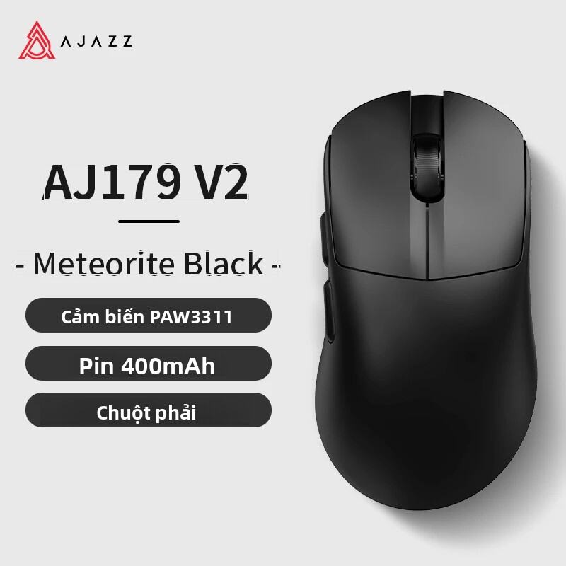 Chuột Chơi Game Không Dây AJAZZ AJ179 V2 MAX Tốc Độ Bấm 1K Thiết Kế Tiện Dụng Với Cảm Biến PAW3311 N