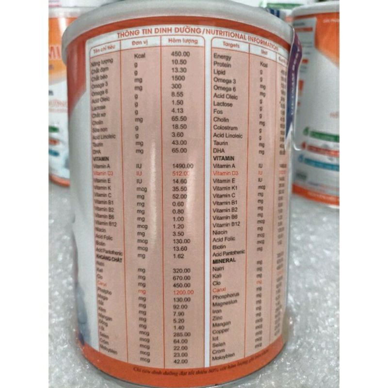 SỮA CANXI NANO MILK 900g/ HSD 11/2025