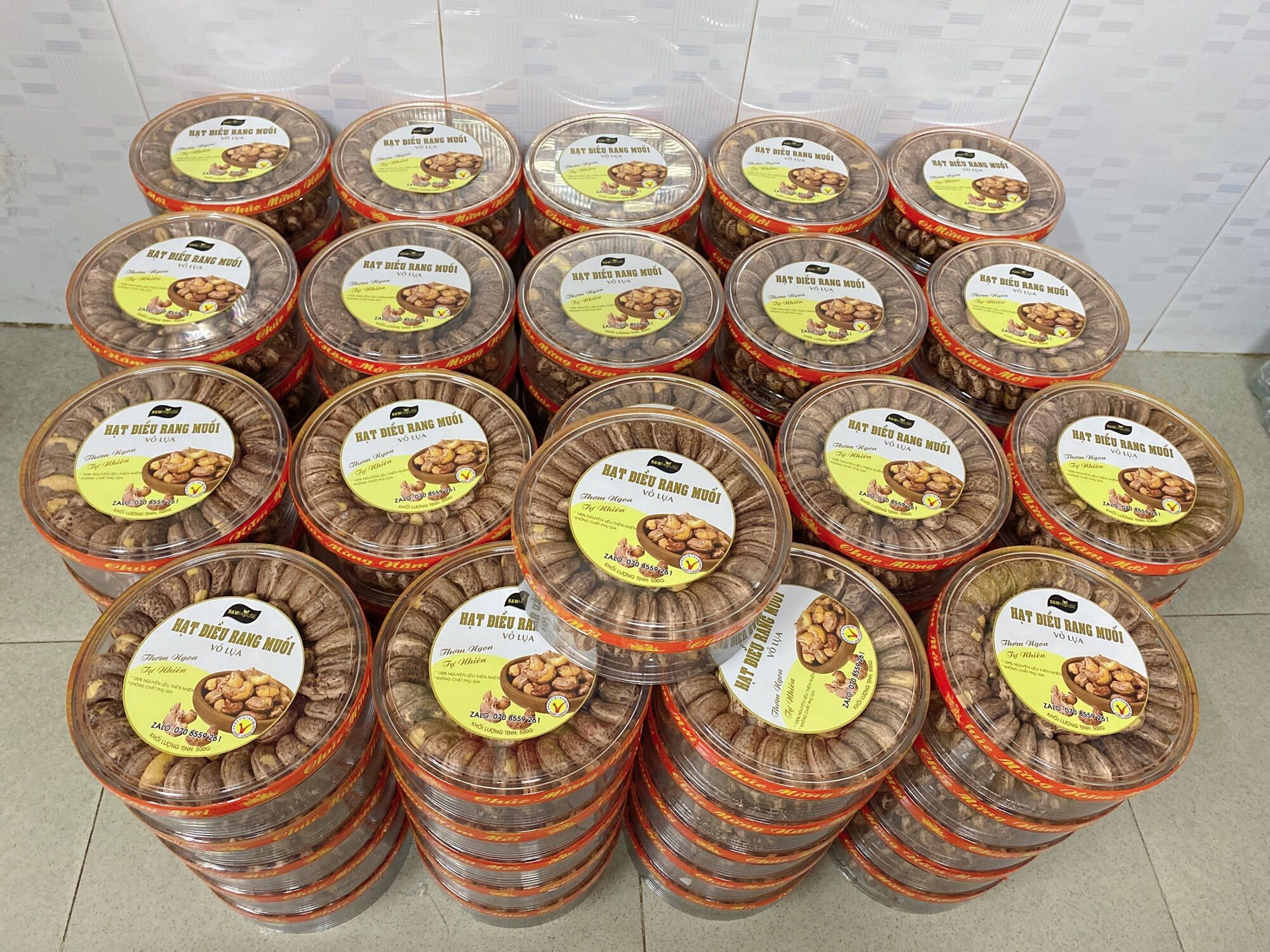 HẠT ĐIỀU LỤA RANG MUỐI BÌNH PHƯỚC 500gr
