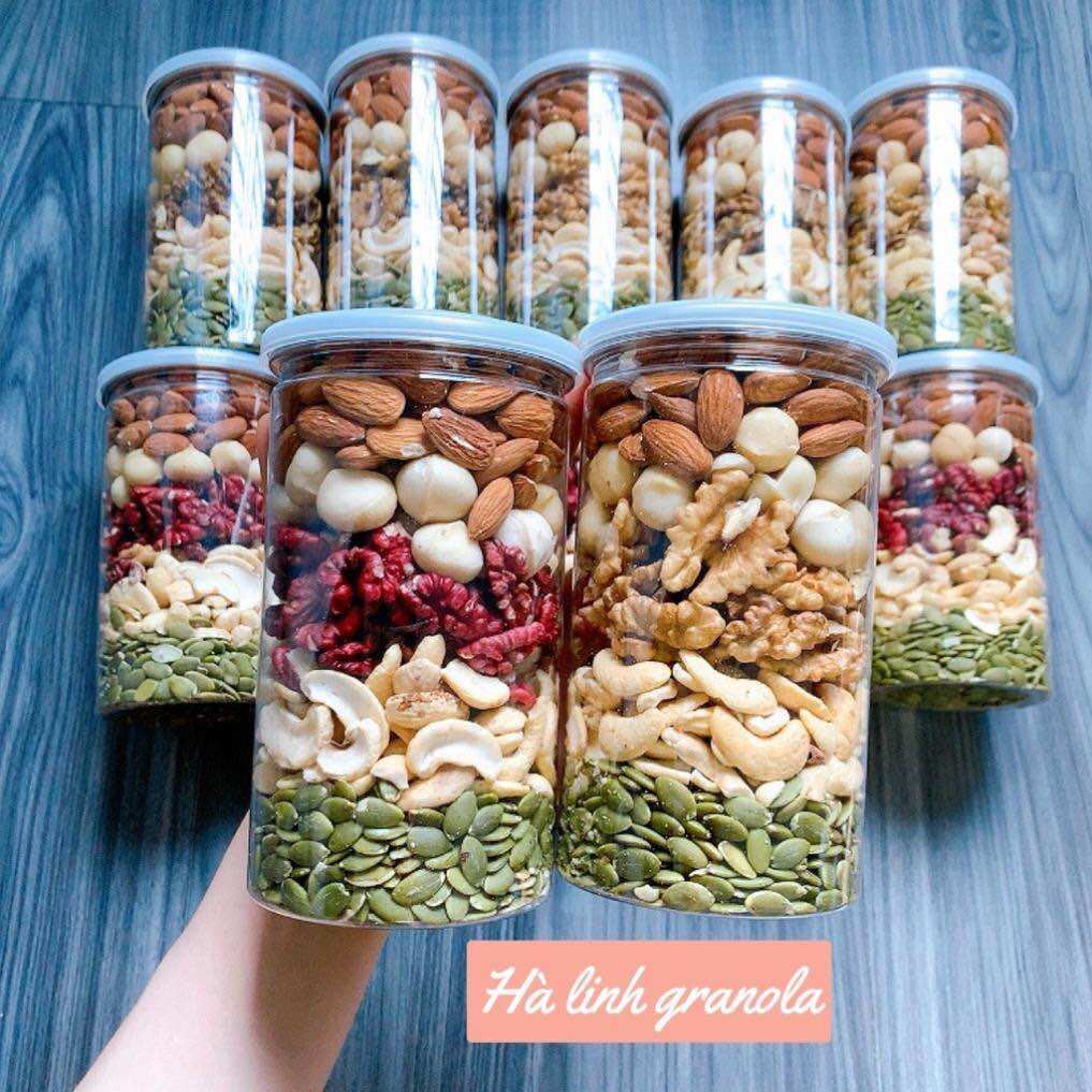 Hạt dinh dưỡng mix 5 loại hạt macca, óc chó vàng, óc chó đỏ, hạt điều, hạnh nhân
