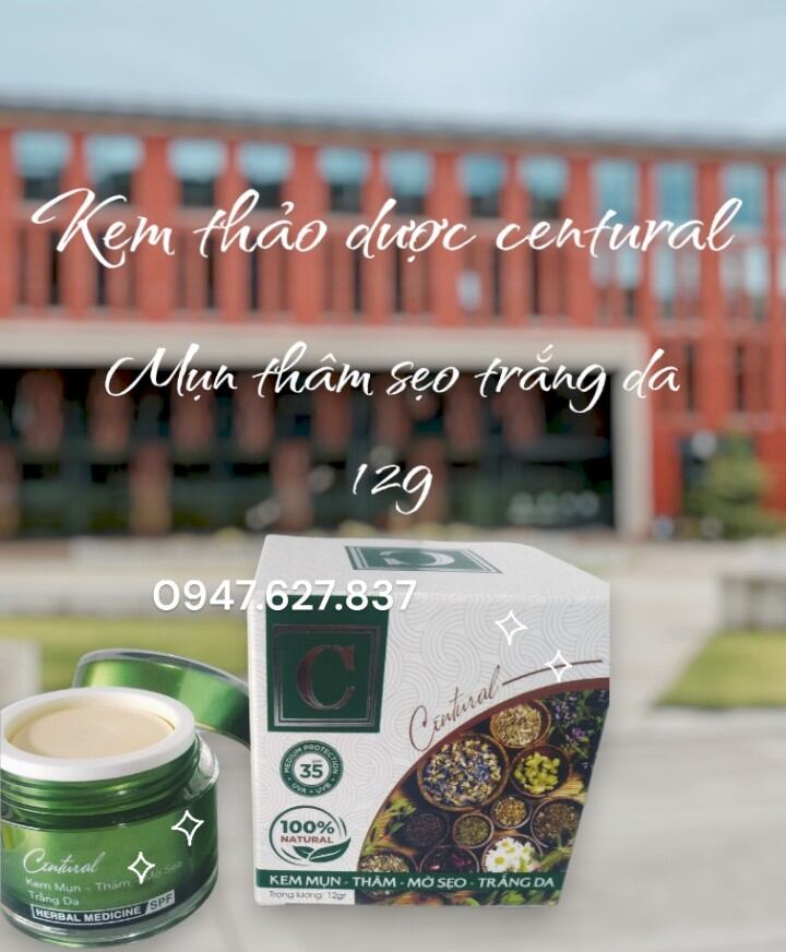 kem thảo dược Centural mụn thâm liền sẹo trắng da 12g