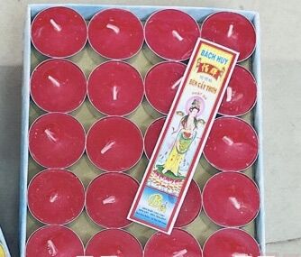 Nến viên tròn Tealight -Cháy liên tục 4h- Đốt Đèn Xông Tinh Dầu - Trang Trí đèn hoa (100viên)
