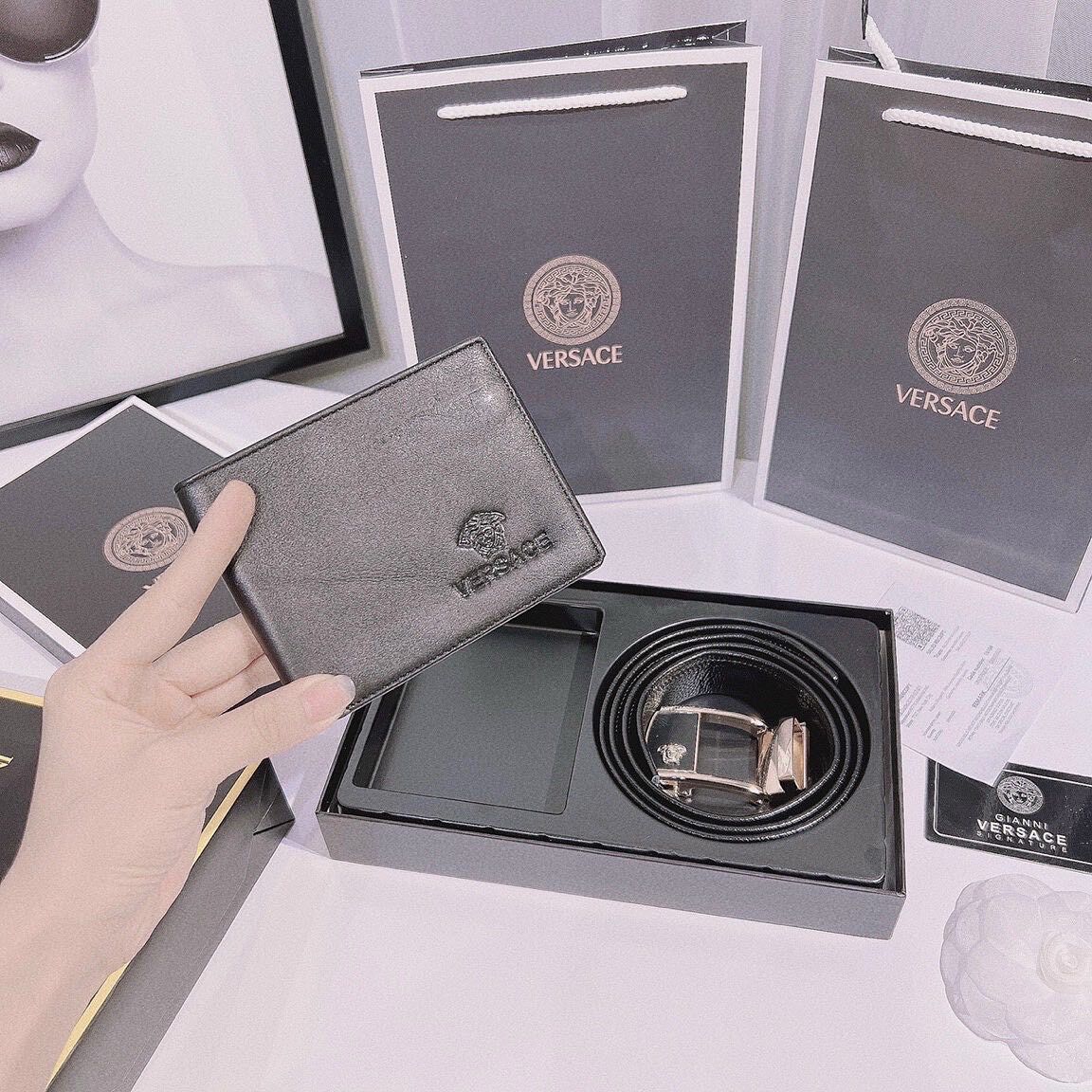 Combo ví và thắt lưng nam versace sang trọng