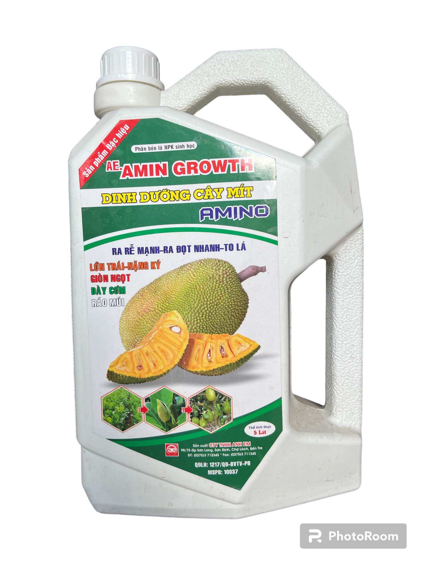 Phân bón amino - dinh dưỡng cây mít - lớn trái mít, nặng ký. can 5l
