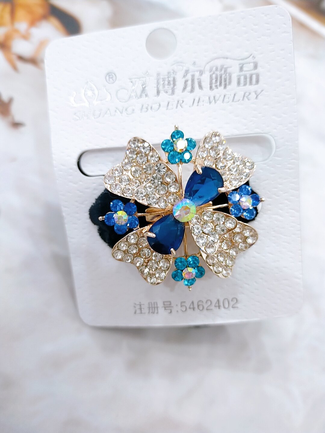 Cột tóc nhung đính đá cao cấp M2