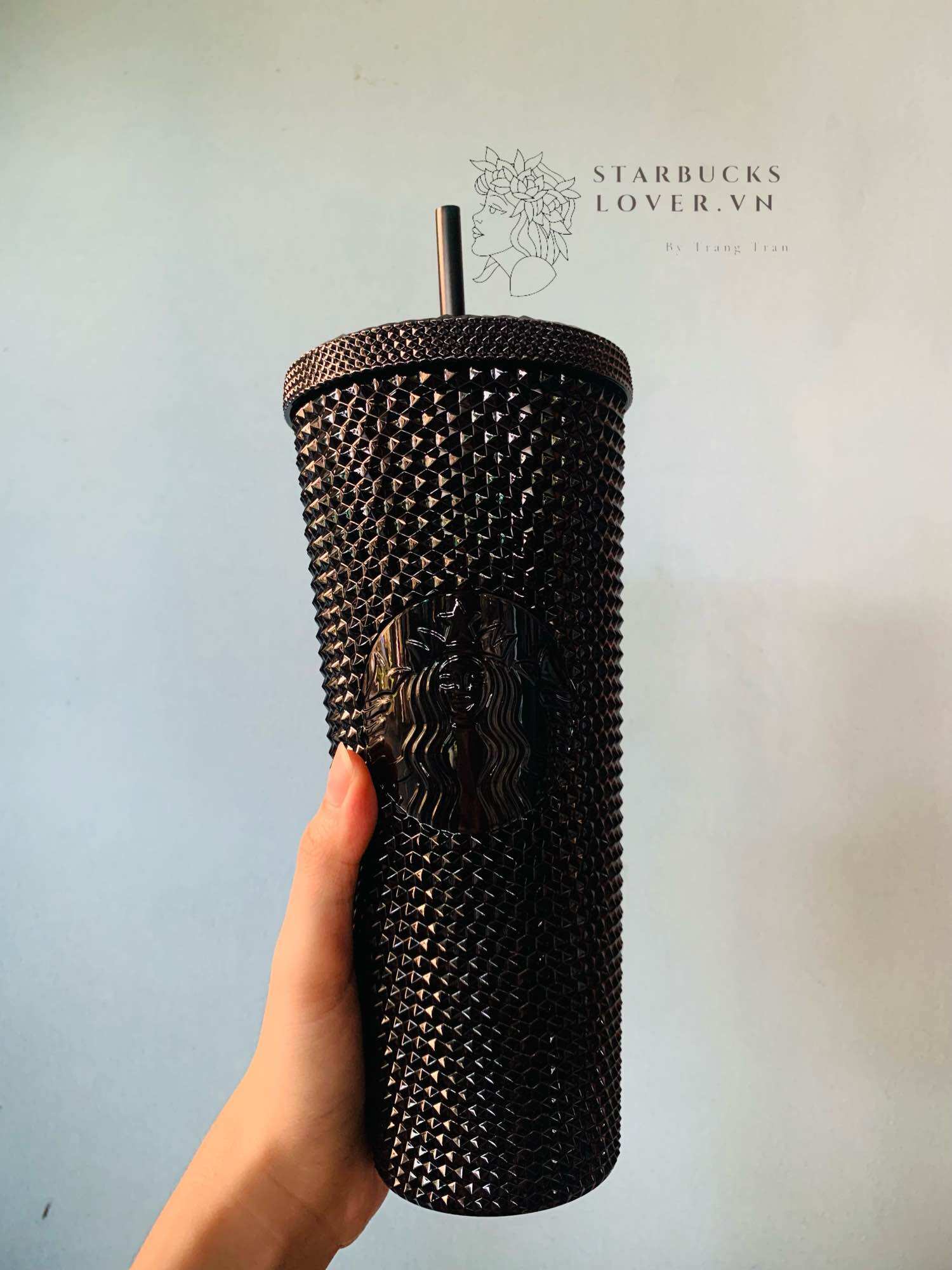 |chính hãng| ly starbucks gai black metalic size khủng 24oz