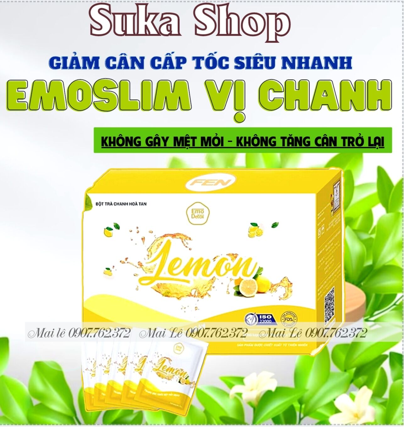 Bột trà chanh hoà tan giảm 2-4kg sau 7 ngày/ kèm hổ trợ giảm cân