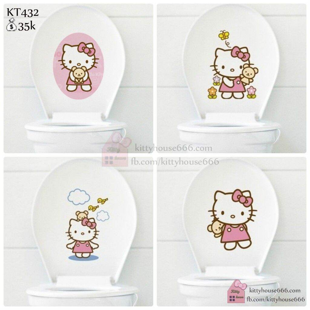 🌸decal dán nắp bồn cầu
