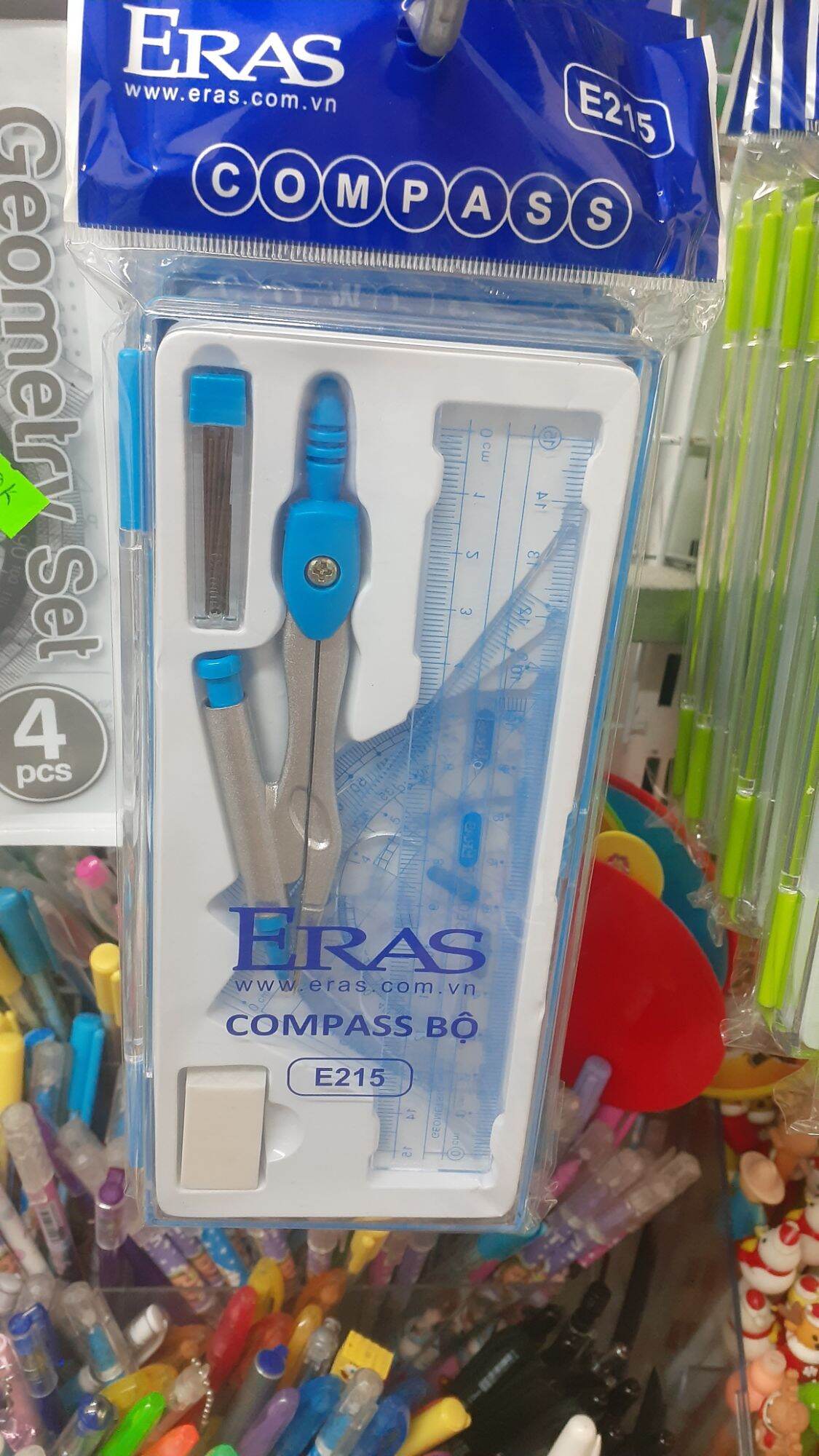Bộ compass và thước kẻ to Eras E215
