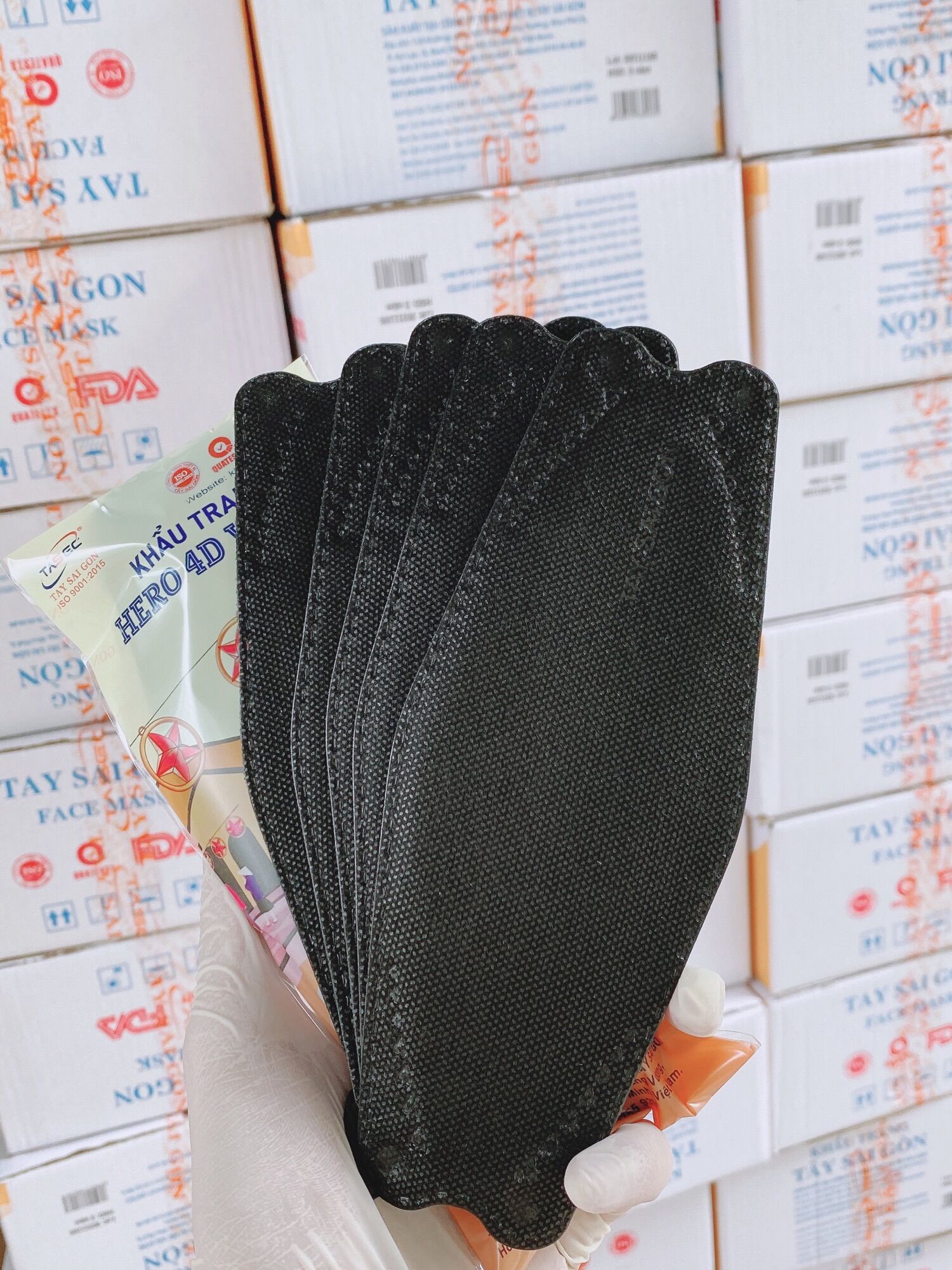 Khẩu trang combo 25 cai Chính hãng Tây Sài Gòn 5 màu 4 lớp Êm đẹp