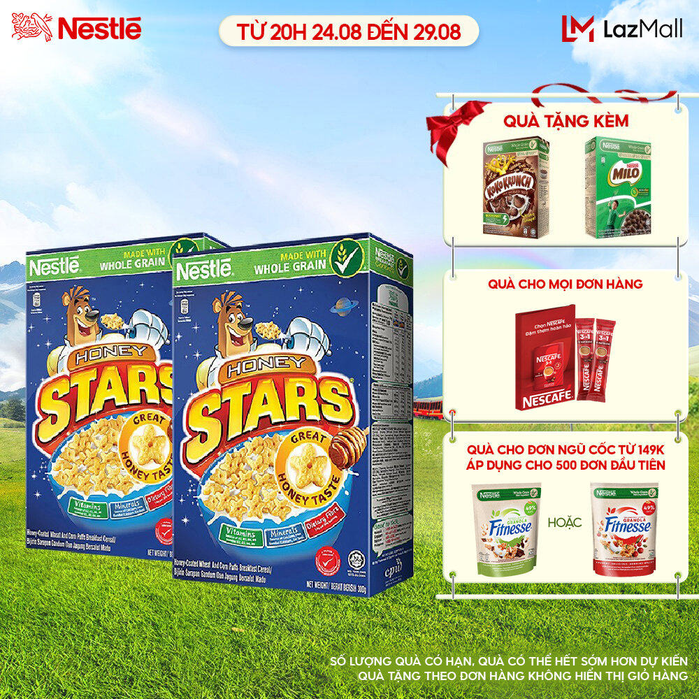 Combo 2 hộp ngũ cốc ăn sáng honey stars