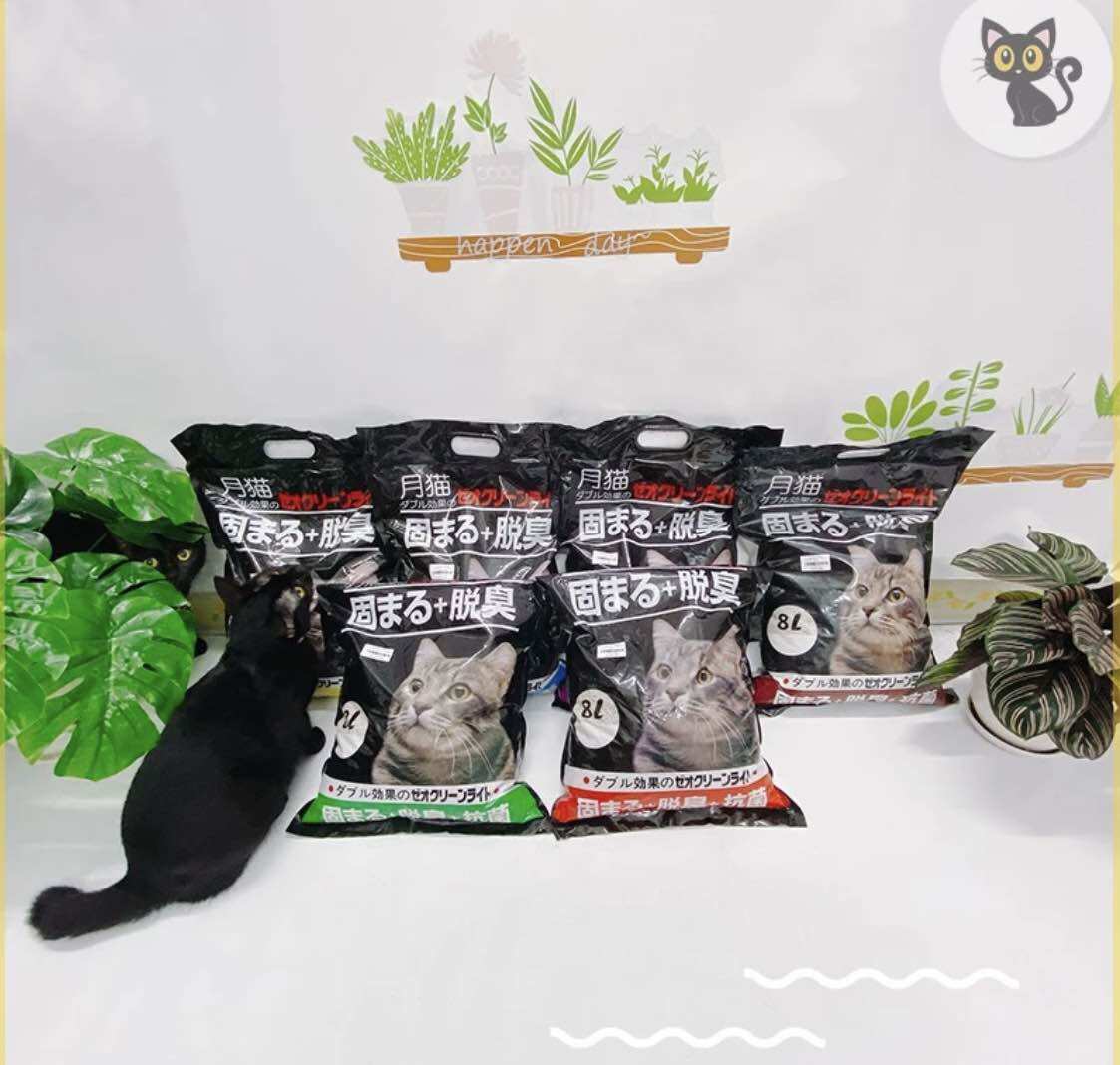 Hàng chính hãng - cát vệ sinh cho mèo nhật bản cát đen 8l