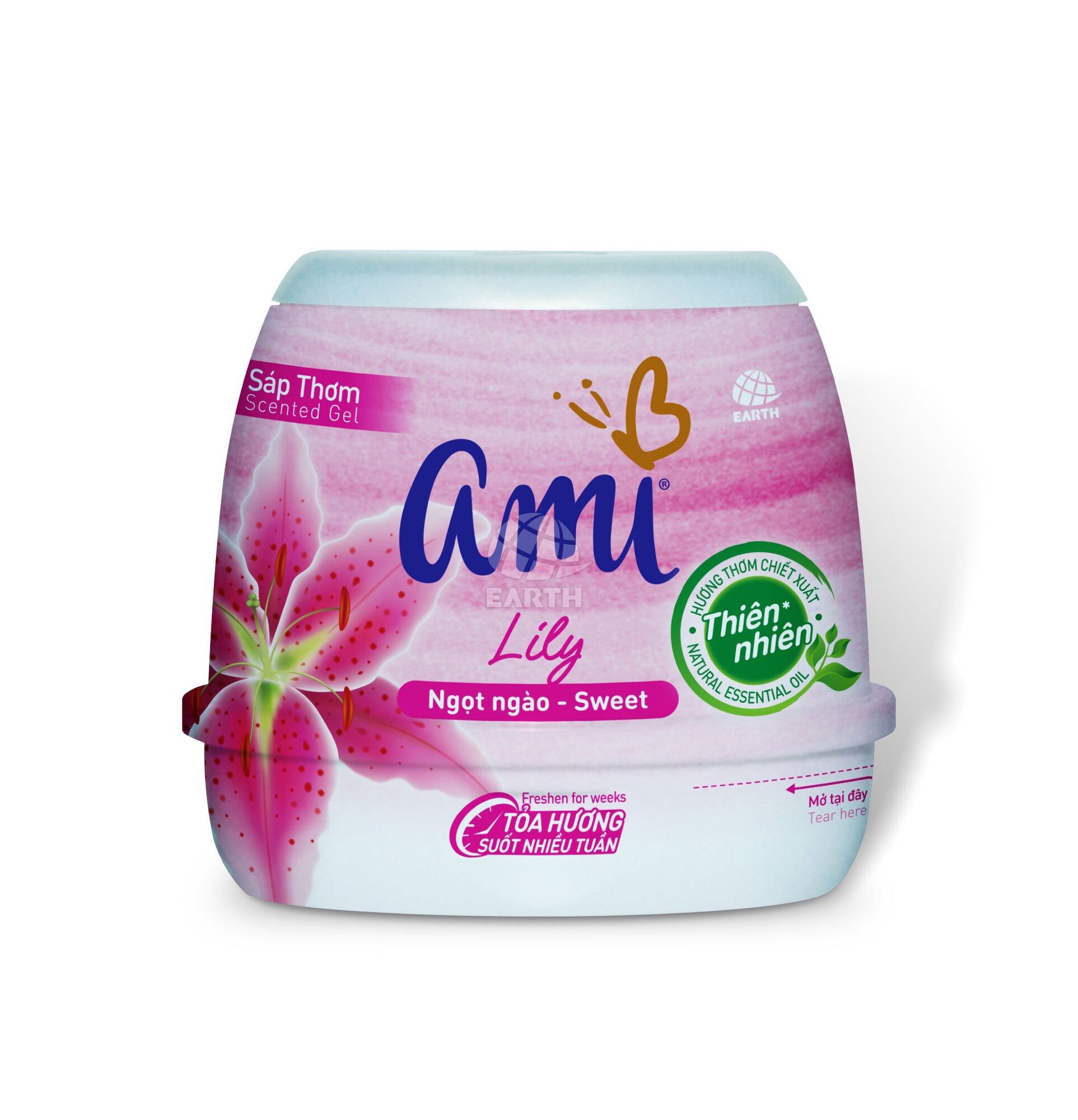 Sáp thơm khử mùi Ami 200 g - (Nhiều mùi hương) hương thơm chiết xuất thiên nhiên - Lily ngọt ngào