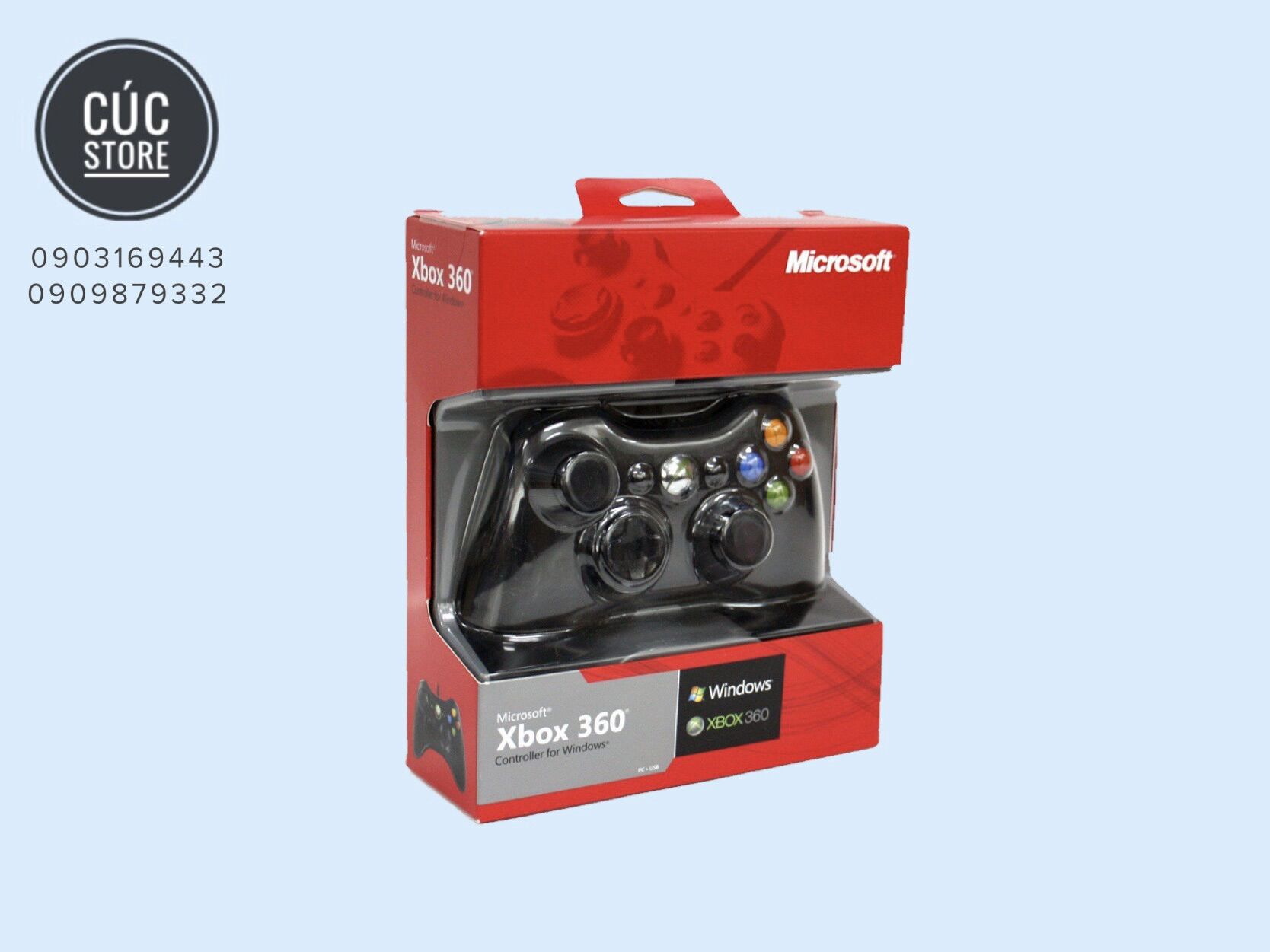 Tay cầm chơi game Xbox 360 có dây chính hãng