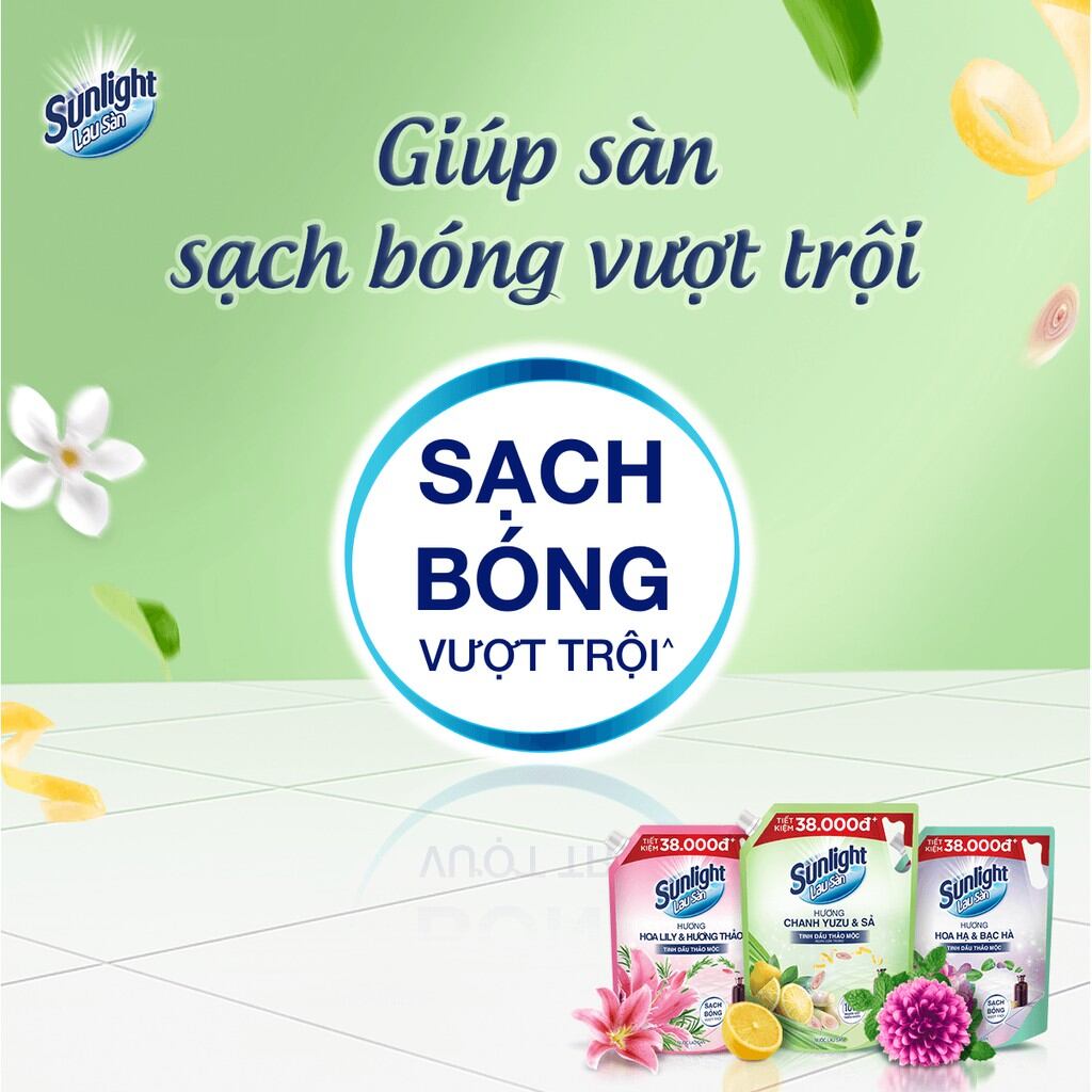 Nước lau sàn nhà sunlight Bạc hà 2kg