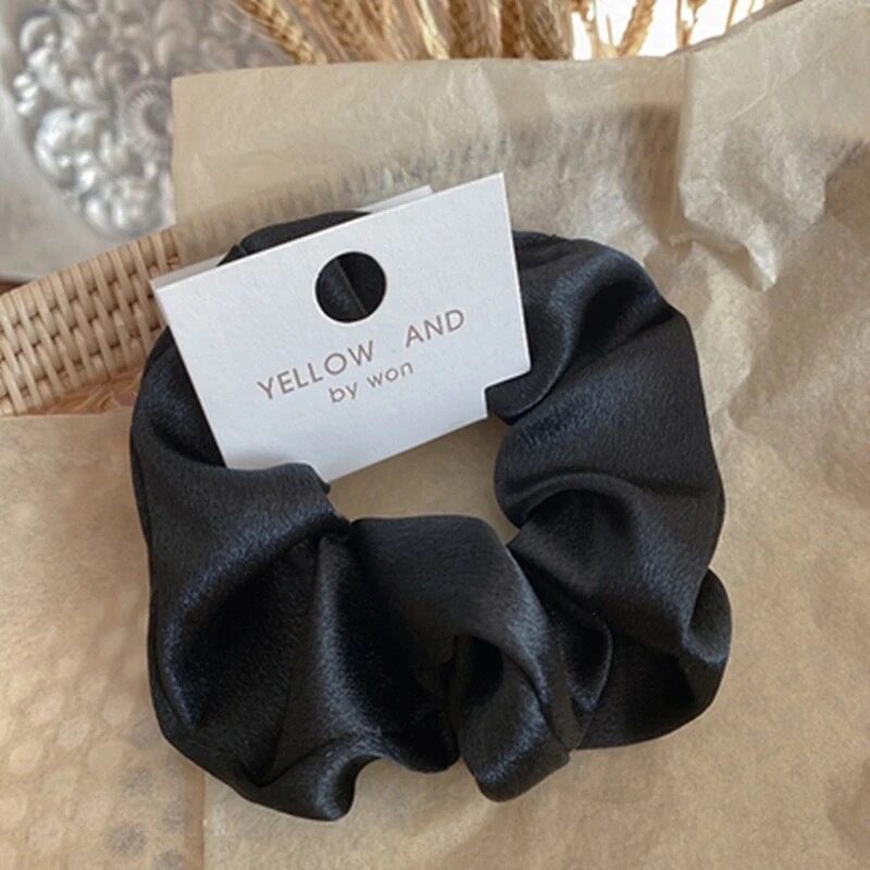 Combo 3 dây buộc tóc Scrunchies phi bóng lụa satin trơn giá sỉ