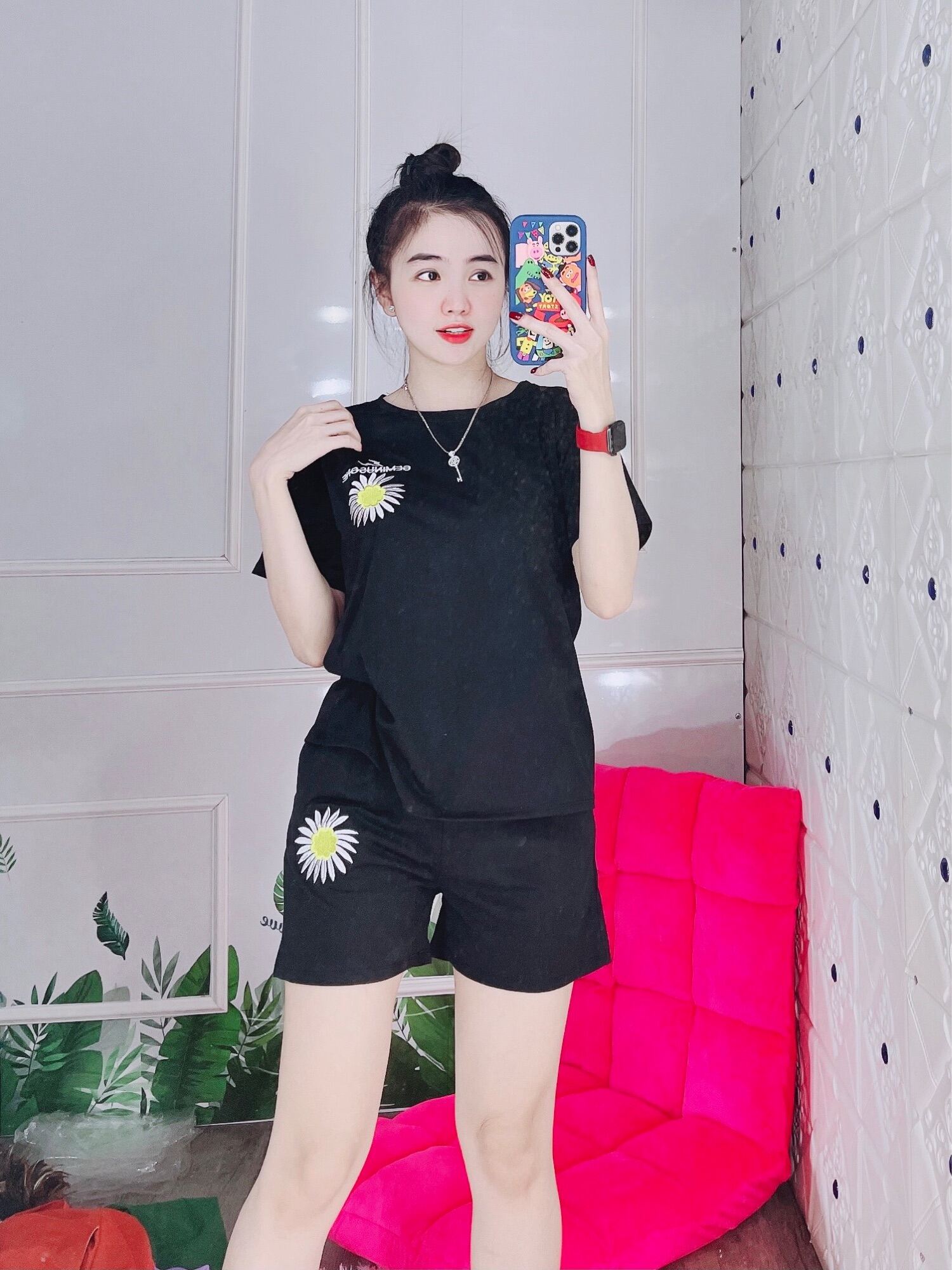 Đồ bộ mặc nhà, set bộ thun đùi, set bộ đùi chất cotton co giản mặc nhà dễ thương form rộng thoải mái bigsize tới 85kg