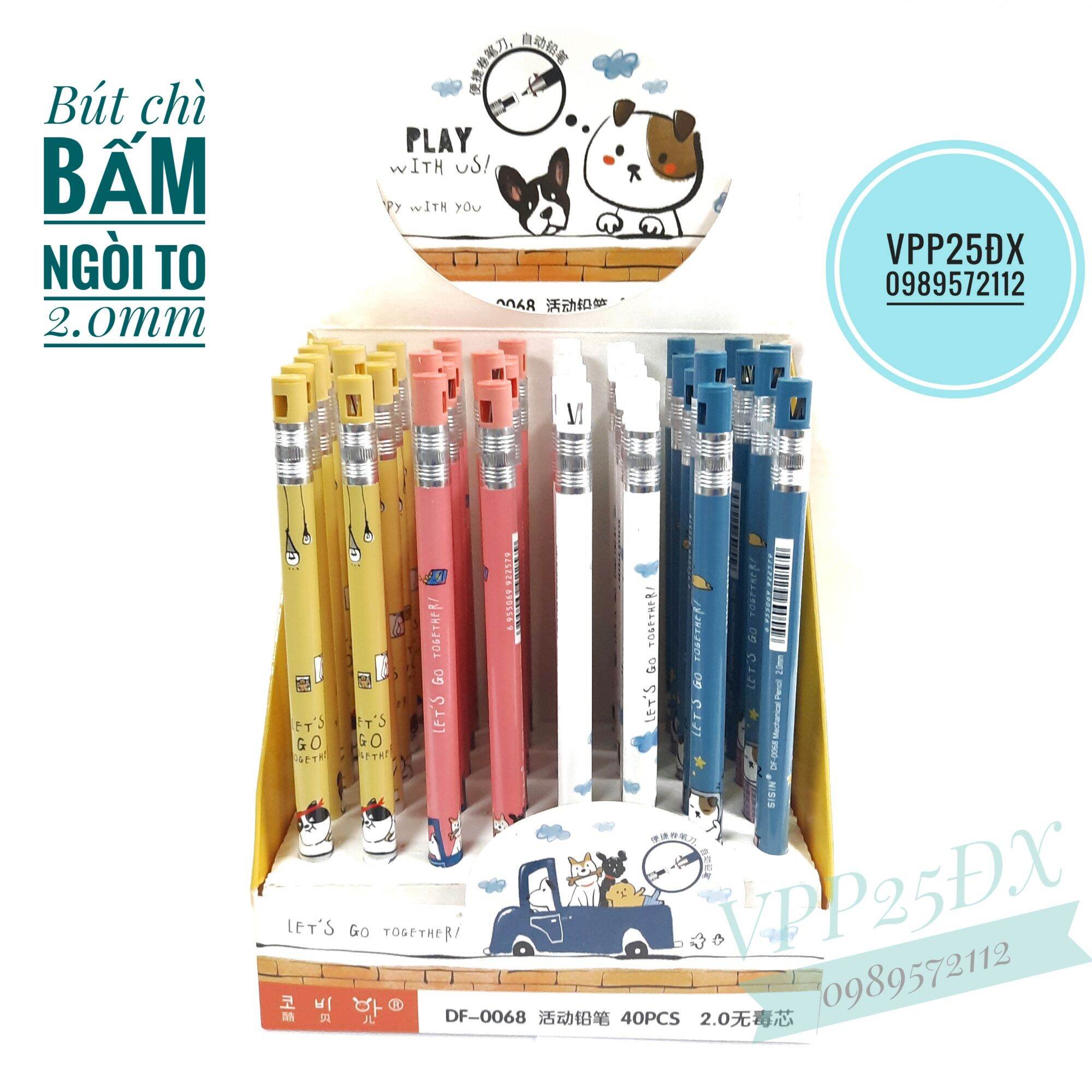 Bút chì bấm ngòi to 2.0 mm DF-0068. (1 cái)