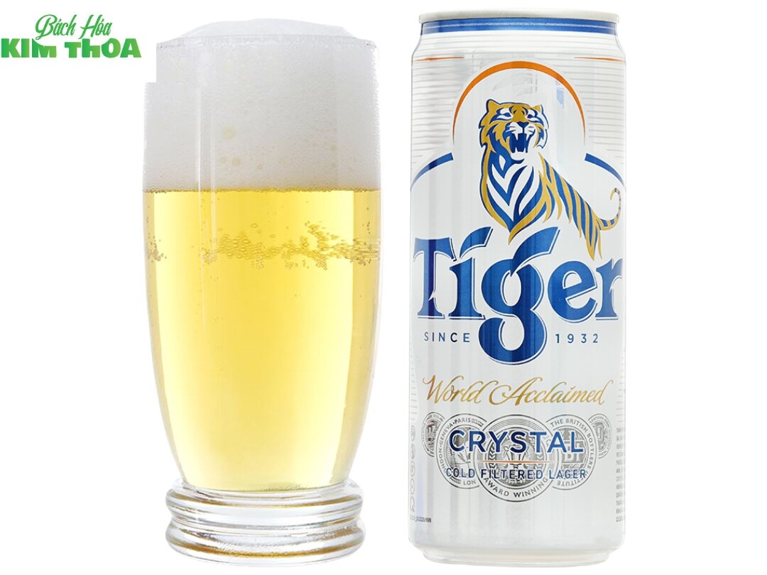 Thùng 24 lon bia Tiger Crystal 330ml