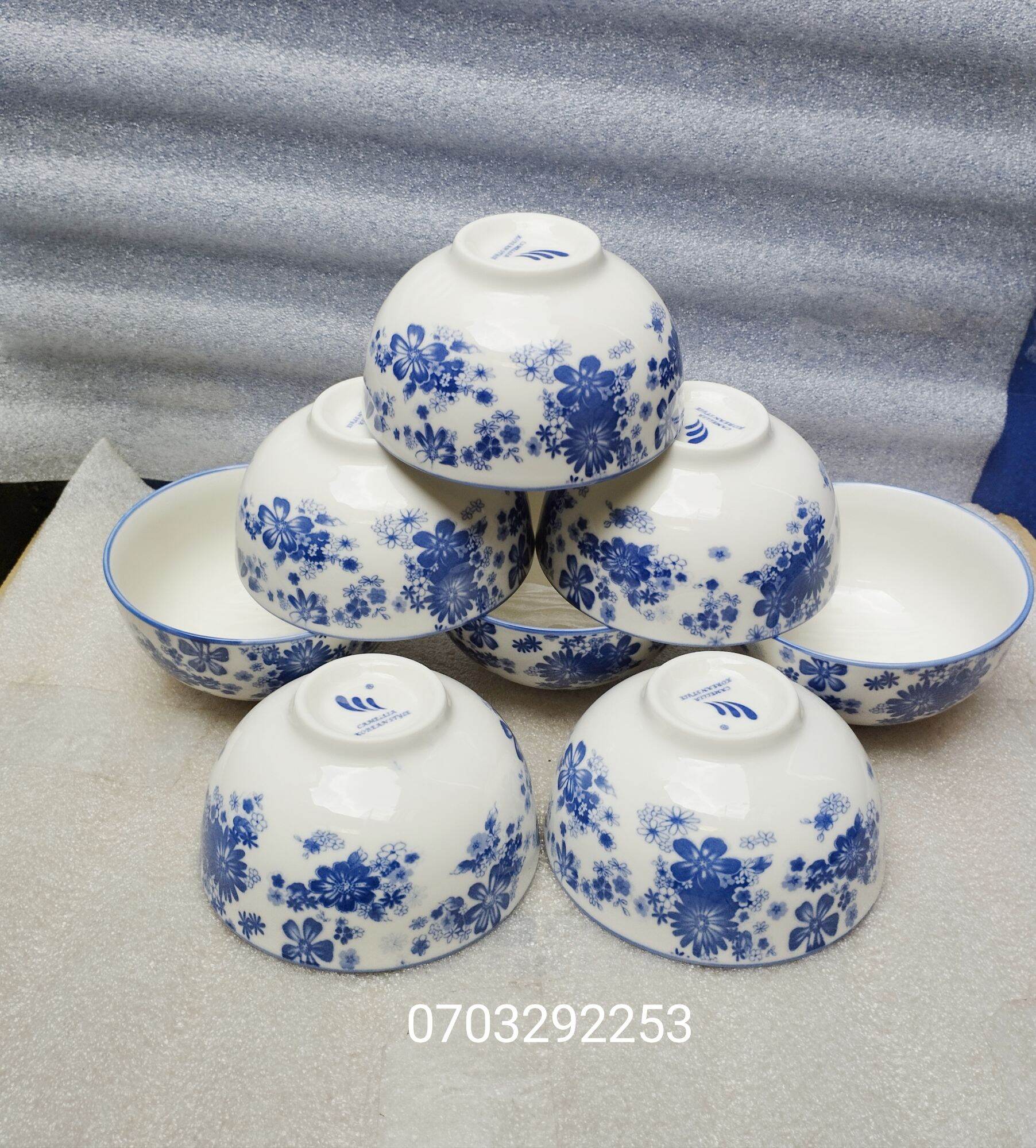 Combo 10 chén hoặc 5 chén sứ hoa 11.5cm - Chén hoa 088 - Chén cơm sứ trắng