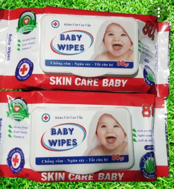 Combo 5 khăn giấy ướt Baby Wipes 80gr