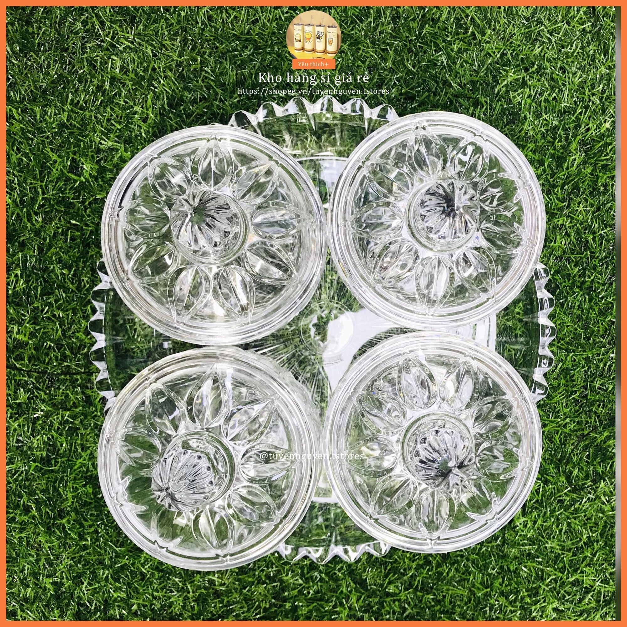 Thố mứt thuỷ tinh (1 thố) cao cấp 704AB