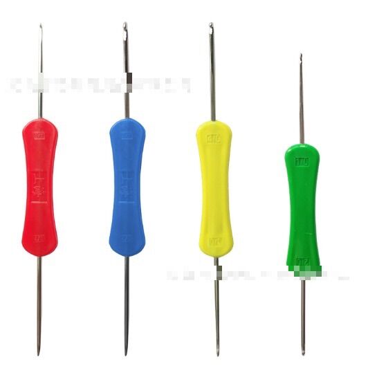 Combo 3 cây kim móc cán nhựa 2 đầu - dụng cụ móc len - khâu móc đánh dấu
