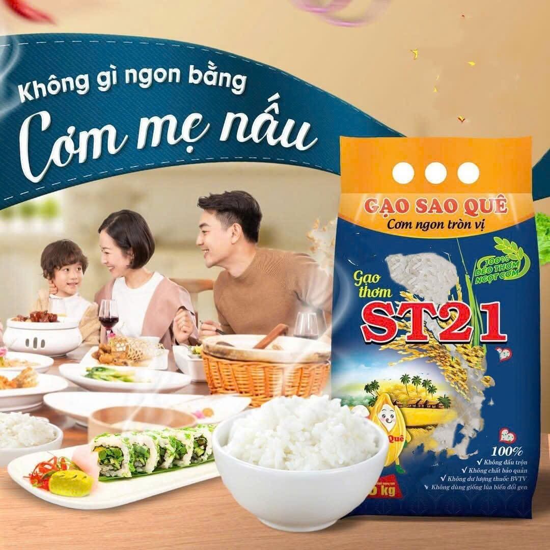Gạo ST21 Sao Quê túi 5kg