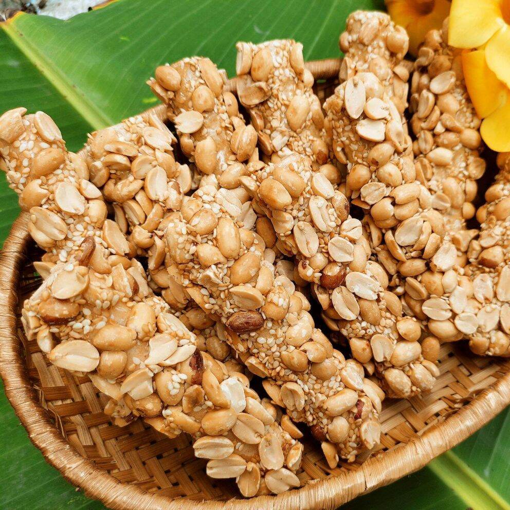 Bánh kẹp phủ mè đậu phộng combo 2 hộp ( 20 cuộn)