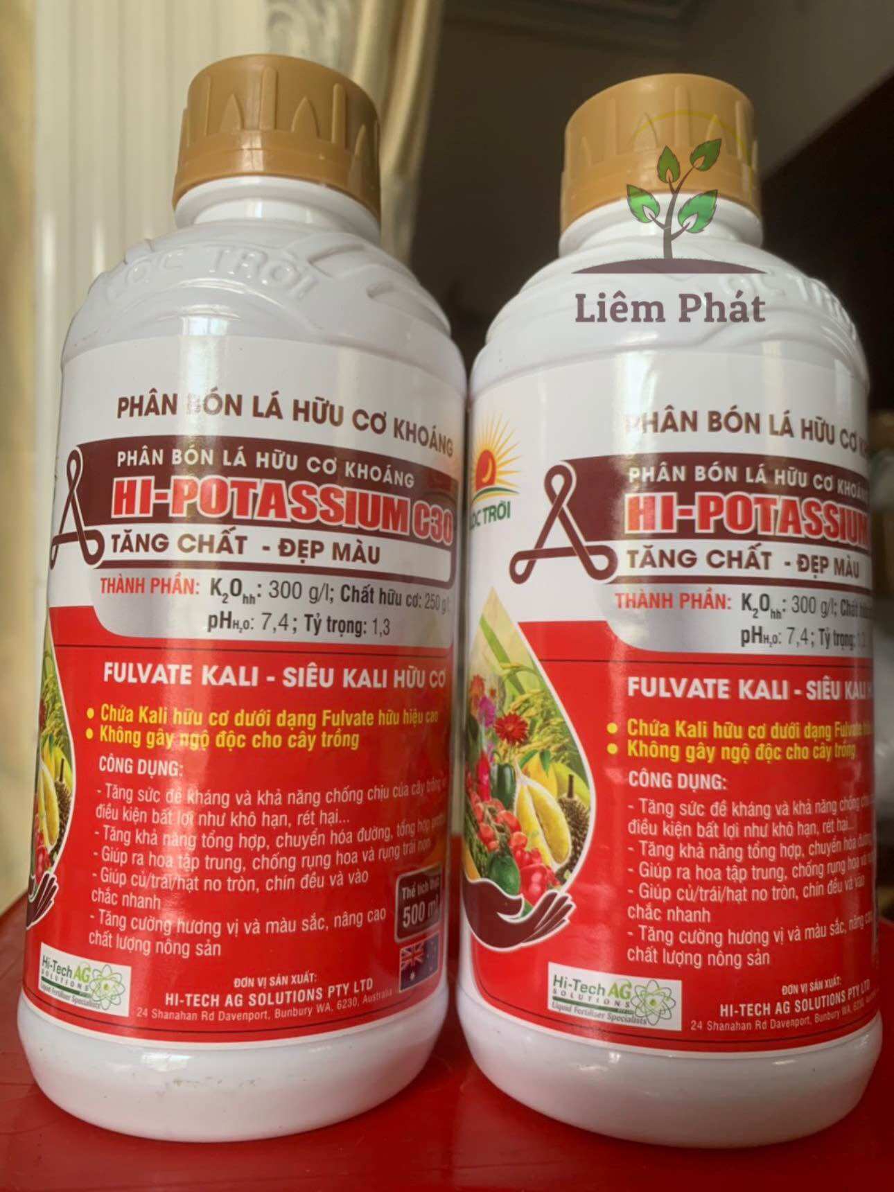 Phân bón lá hữu cơ khoáng C30 chai 500ml của Lộc Trời, hàm lượng Kali hữu cơ