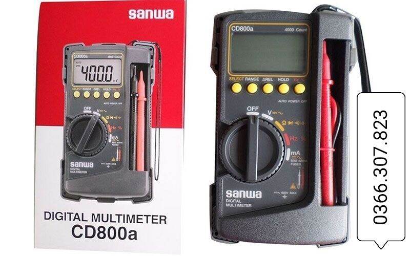 Sanwa CD-800a2 đo điện áp, điện trở, tụ điện, tần số có True RMS