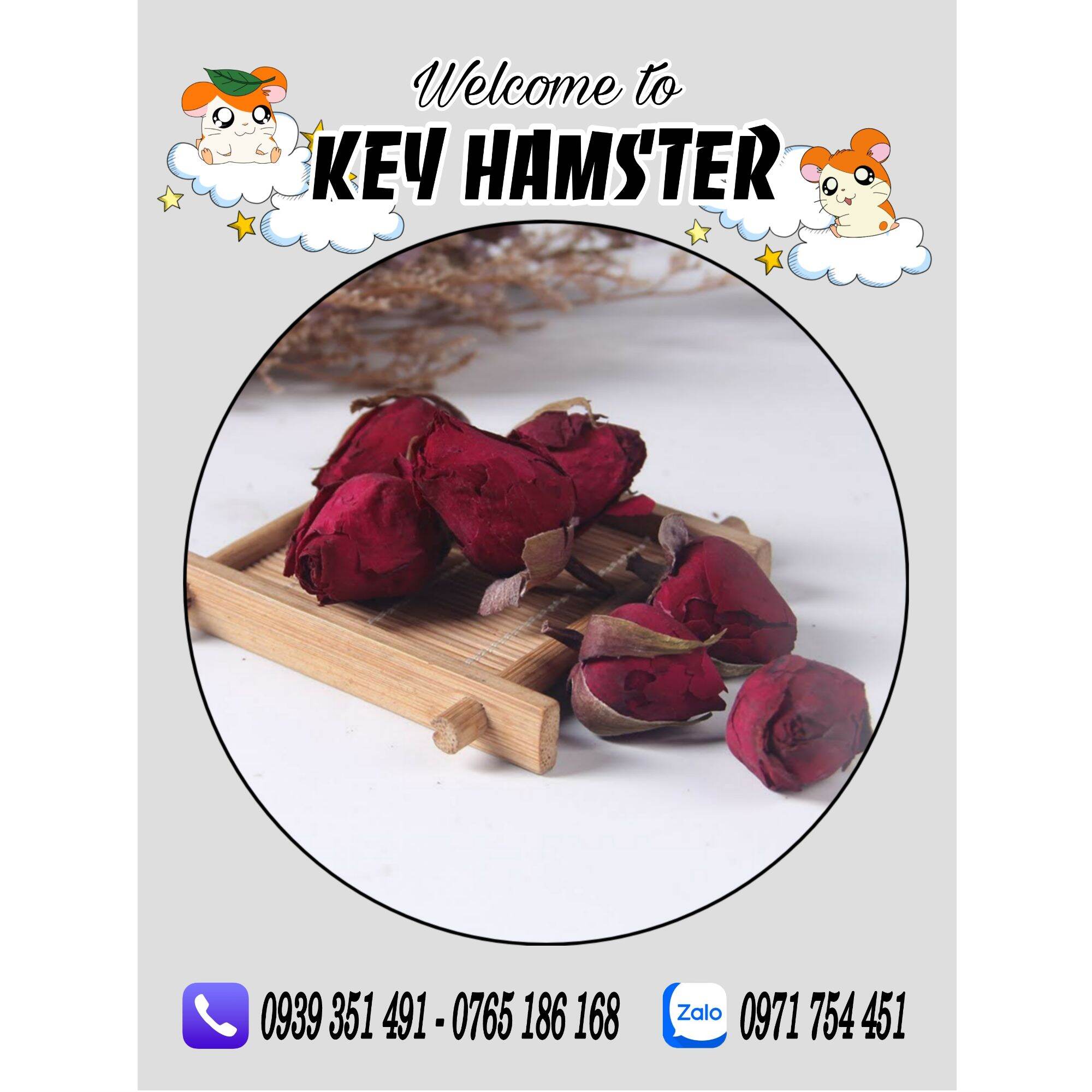 Nụ hồng sấy khô - giải nhiệt, giảm stress cho hamster.