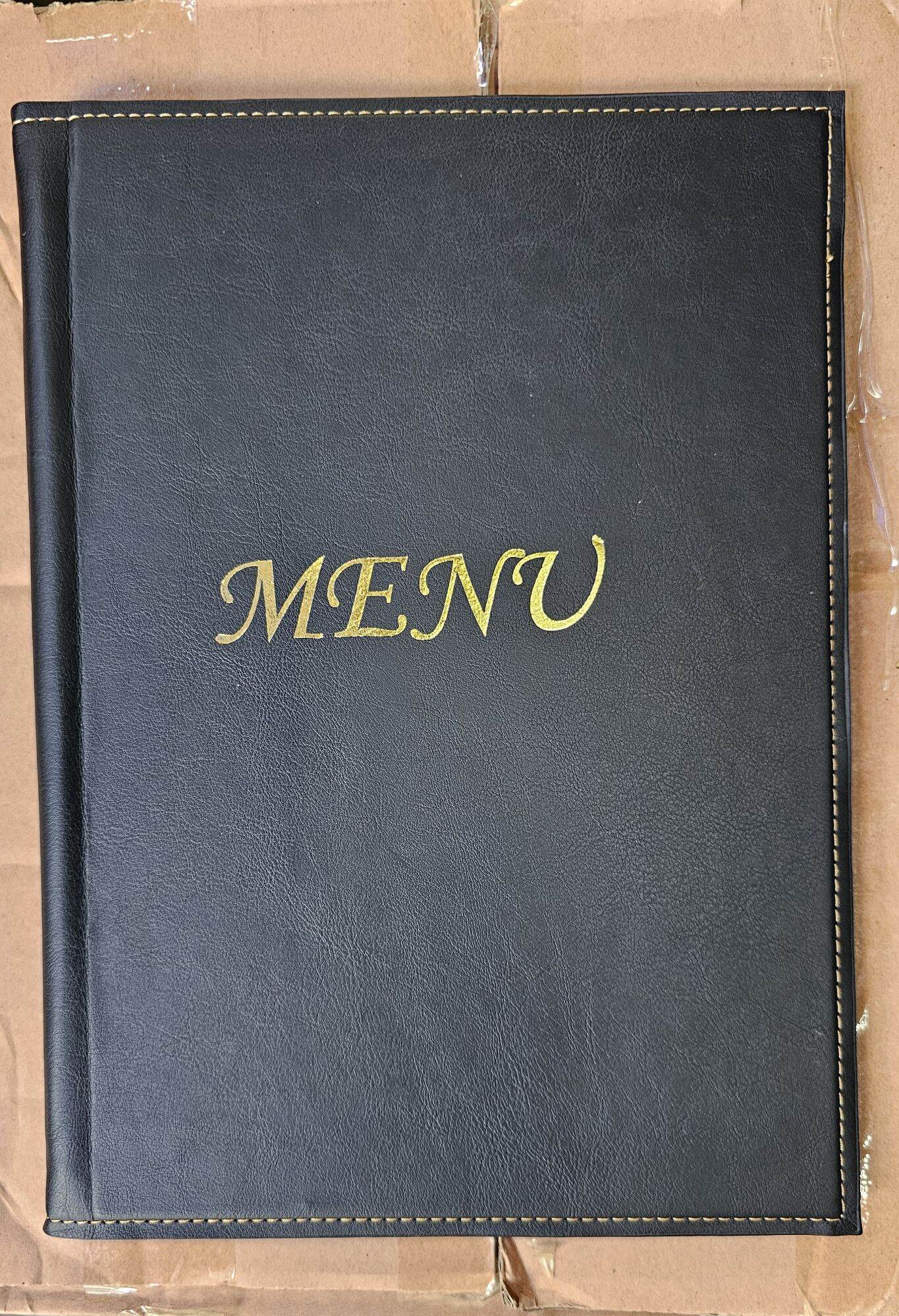 Menu bìa da A4 (10 lá ruột).