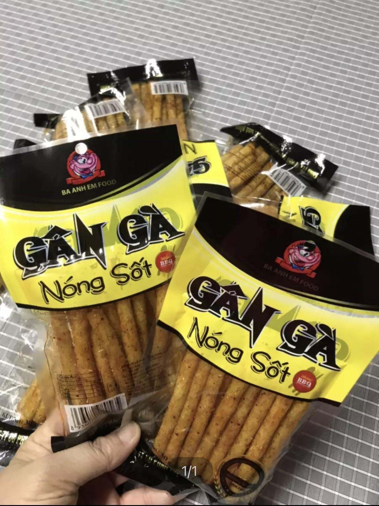 Snack Gân Gà Nóng Sốt Dai Ngon Đồ Ăn Vặt Cay Cổng Trường Cho Mọi Người, đồ ăn vặt tuổi thơ
