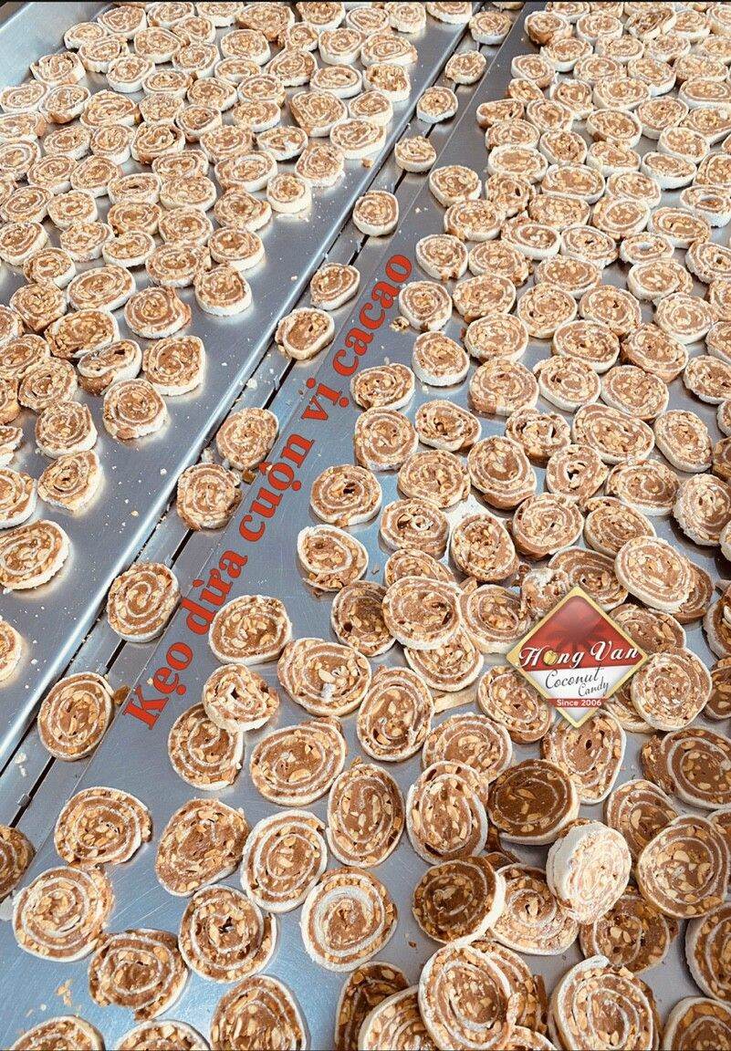 Kẹo dừa cuộn mix 7 vị Hồng Vân 500g
