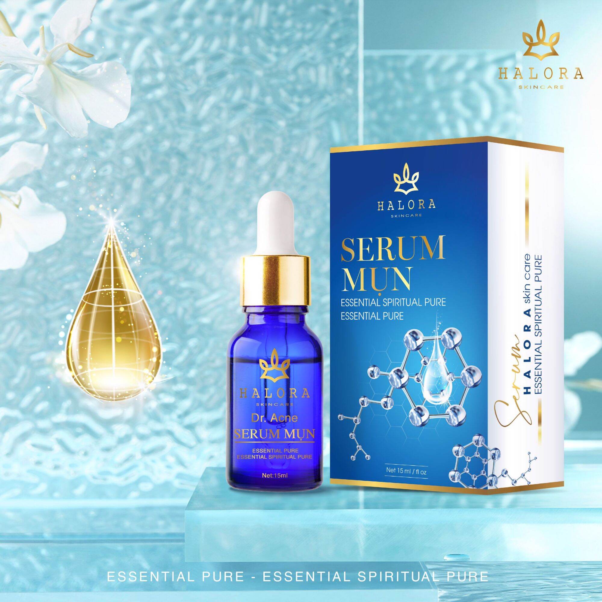 COMBO Diệt Mụn Đỉnh Cao Serum Mụn - Sữa Rữa Mặt Halora