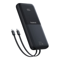 BASEUS | Pin Sạc Dự Phòng Siêu Mỏng Nạp Nhanh 3C Certified Có Dây Đôi 10000mAh