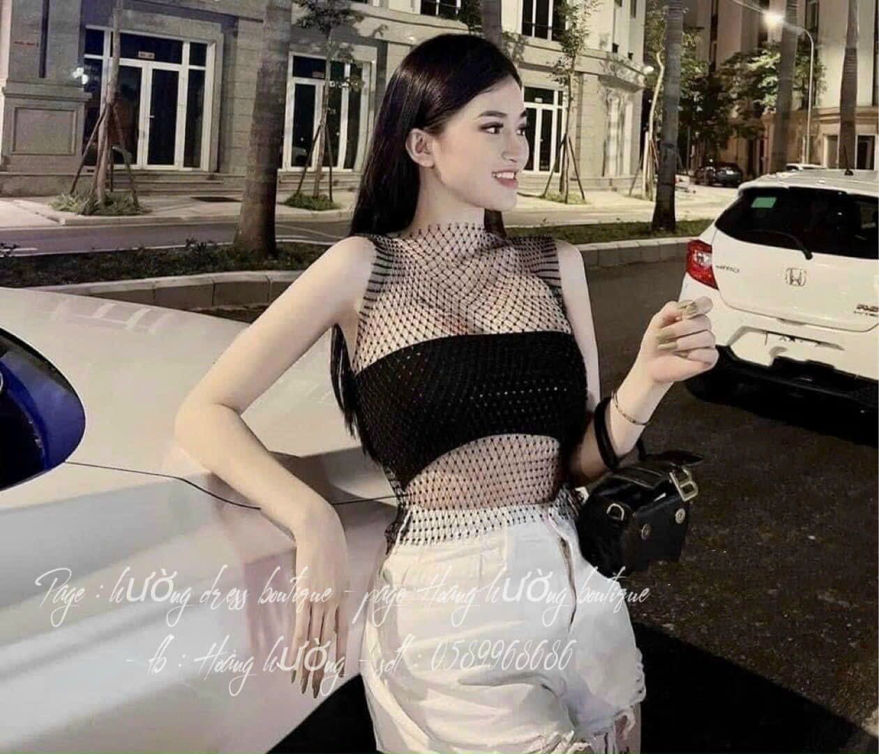 Áo thun phối lưới sexy L400