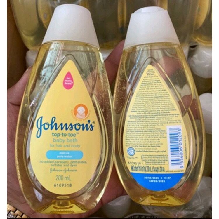 Sữa Tắm Gội Toàn Thân Johnson s Baby Top to Toe cho bé 200ml