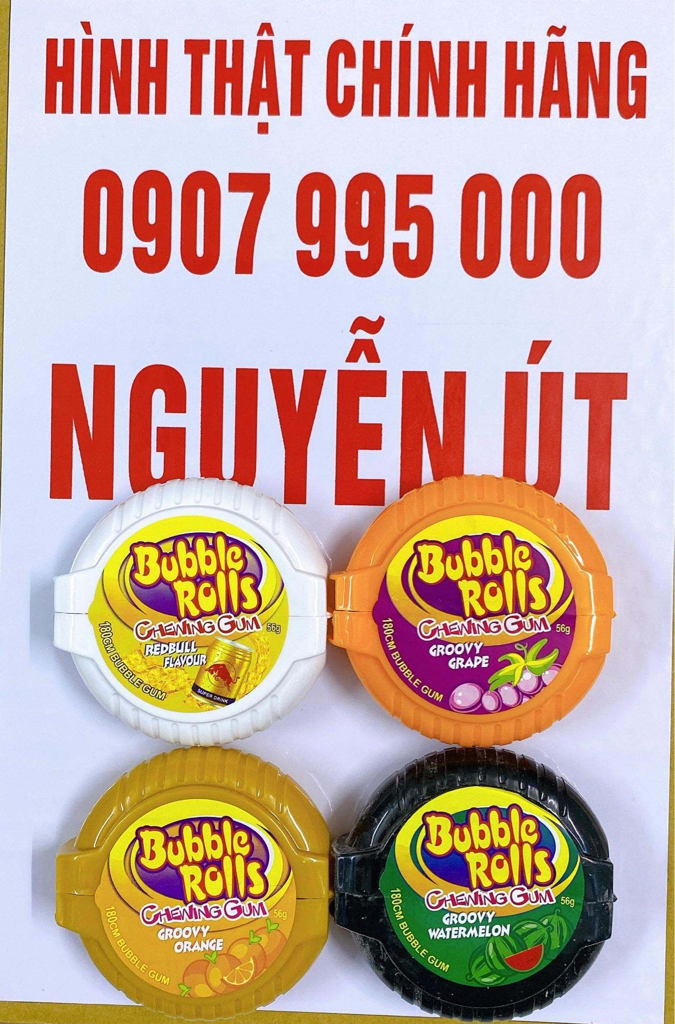 Kẹo gum cuộn bubble rolls thái lan 56g