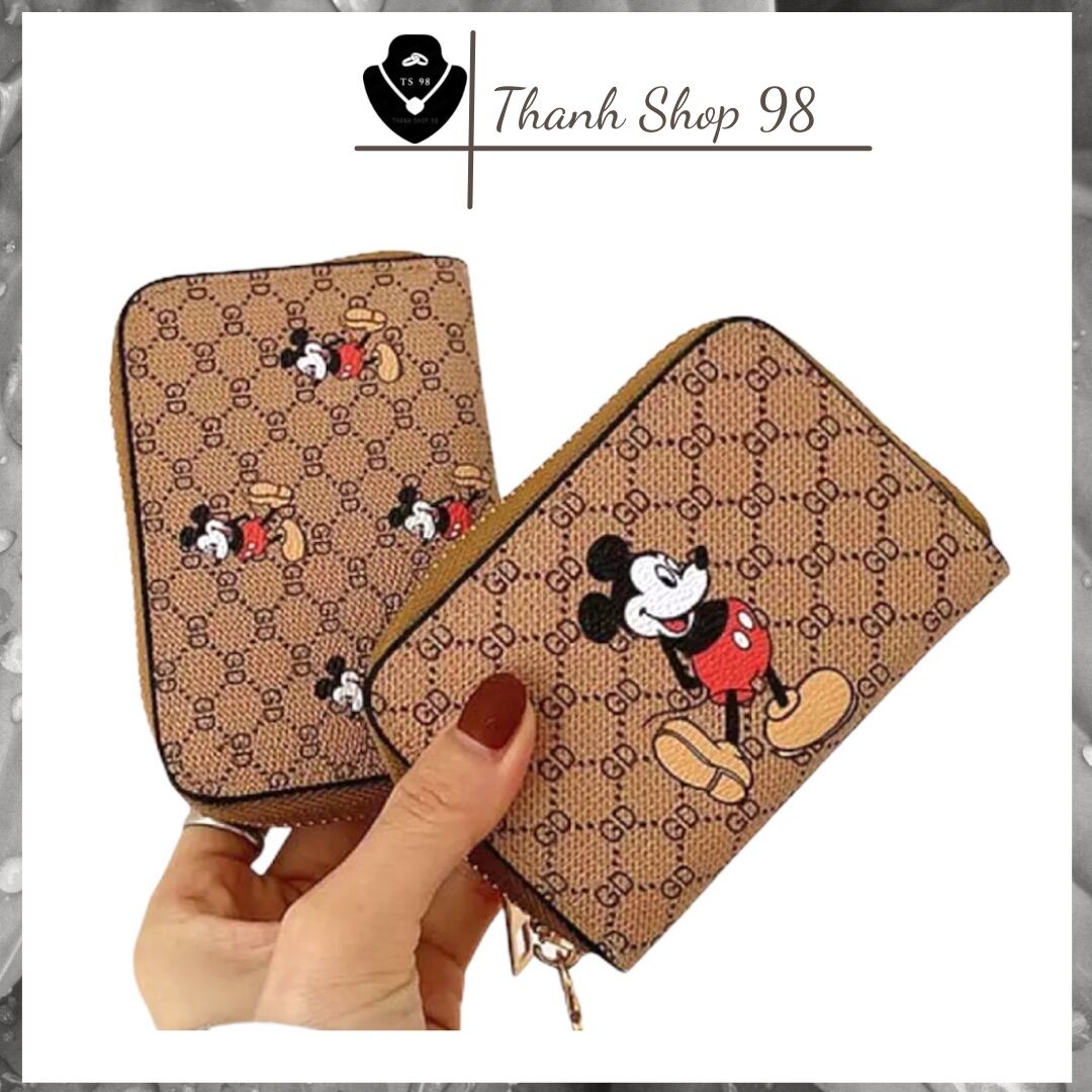 [HCM]VÍ NGẮN CẦM TAY NỮ HÌNH CHUỘT MICKEY