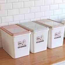 Thùng nhựa đựng gạo thông minh 10kg, 15kg đa năng đựng ngũ cốc, đồ ăn khô cho động vật,thùng đựng gạo kèm cốc chia vạch
