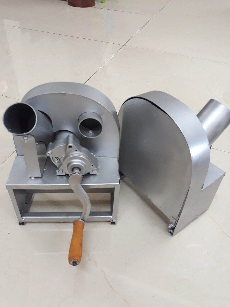 Máy thái hành tỏi sung xả quay tay có Nắp đậy tặng bộ dao 30k