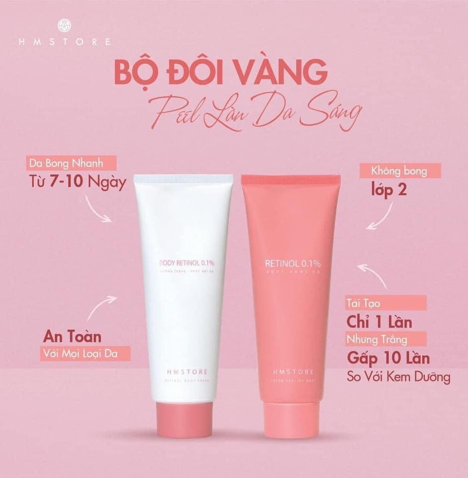 Combo Peel Da Body RETINOL ( Thay Da Sinh Học Hm store )