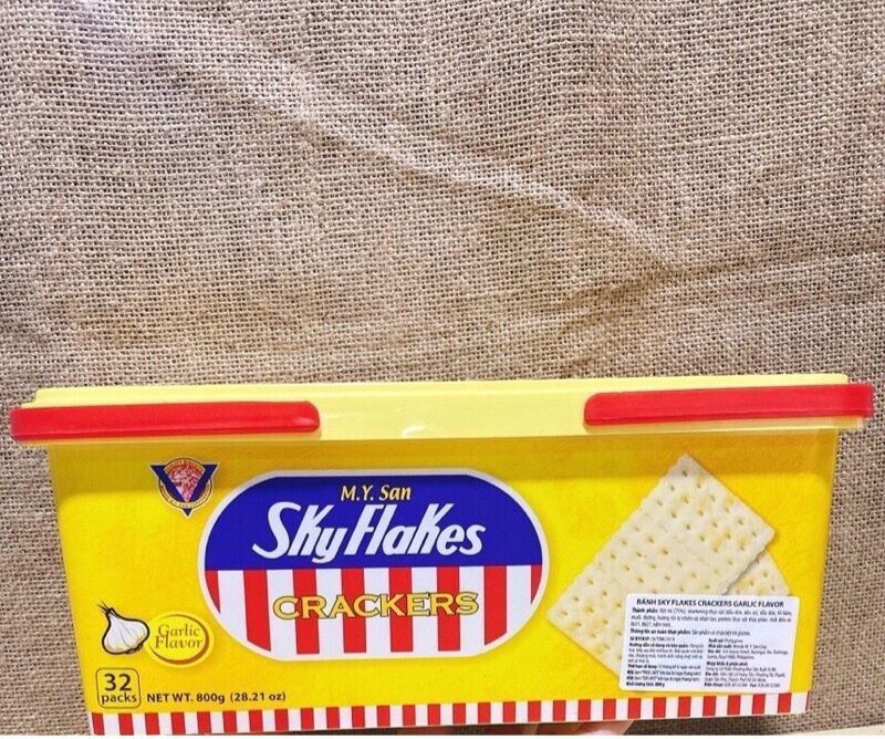 🥨Bánh quy soda giòn Sky Flakes Cracker 800g - Philippines không đường 🥨