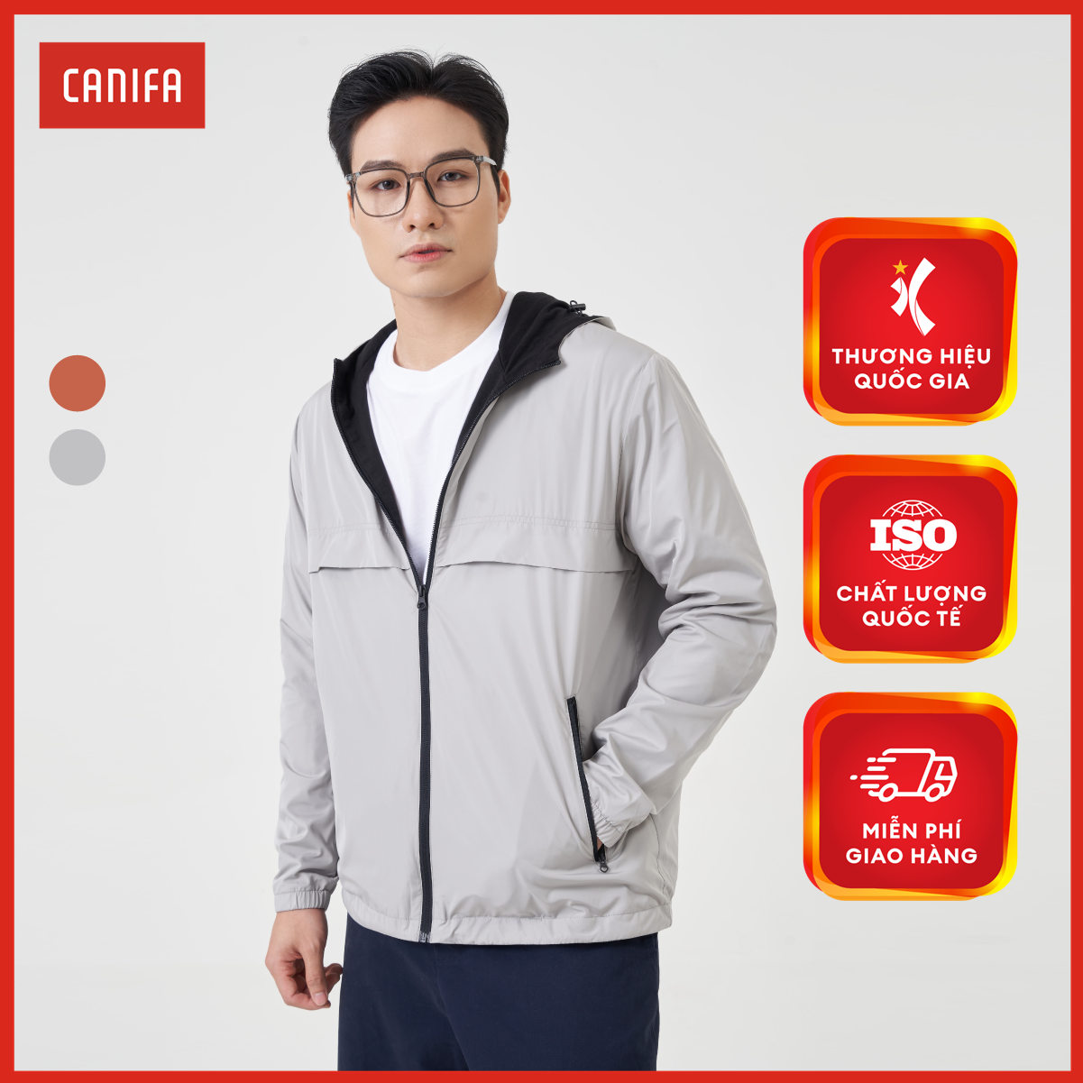 Áo khoác gió nam CANIFA 8OT23W017