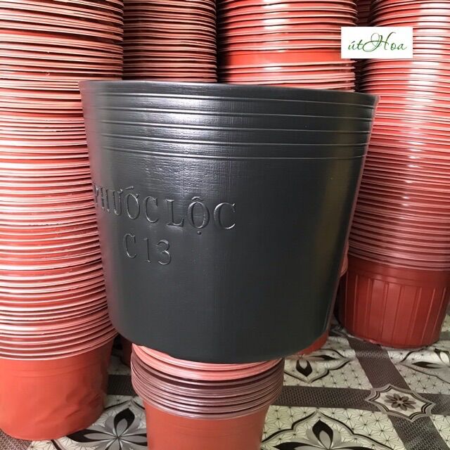 Chậu nhựa đen C13(35x29cm) trồng cây (hàng dày dặn)