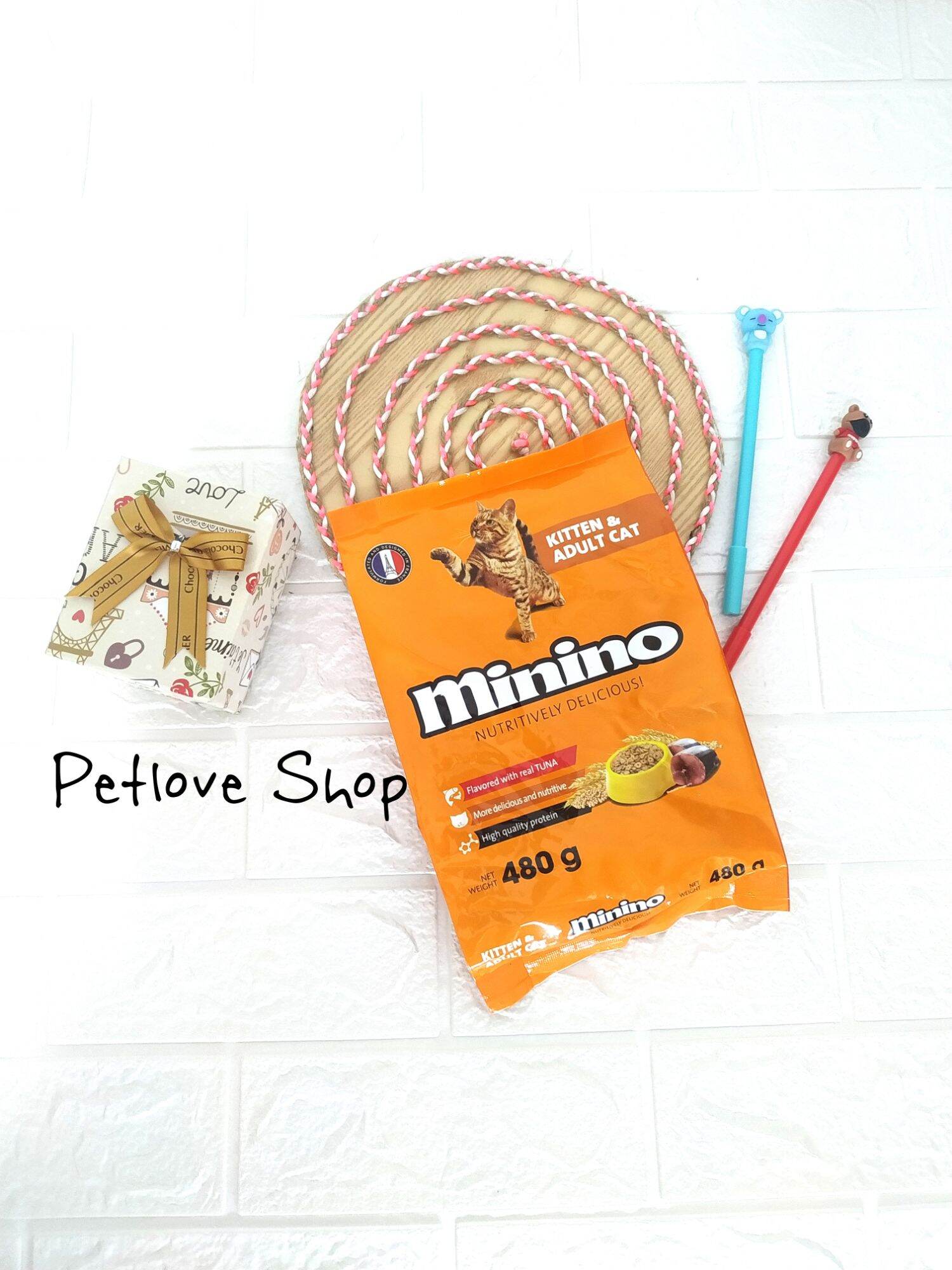 Thức ăn cho mèo Minino vị cá ngừ túi 480g